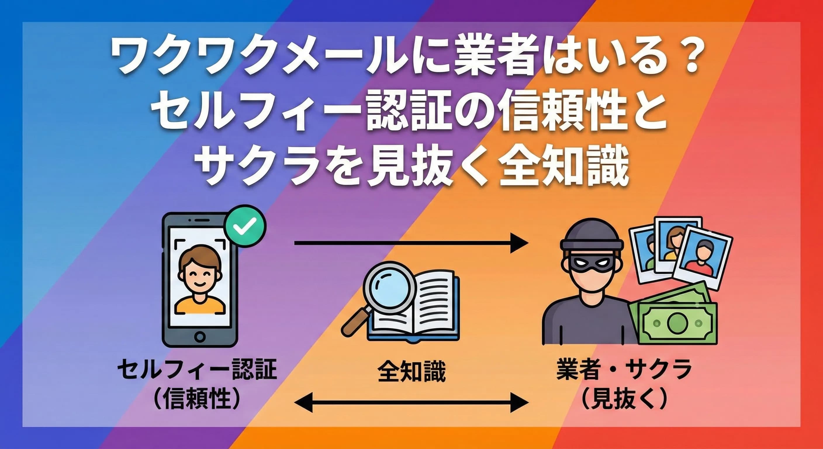 ワクワクメールに業者はいる?セルフィー認証の信頼性とサクラを見抜く全知識